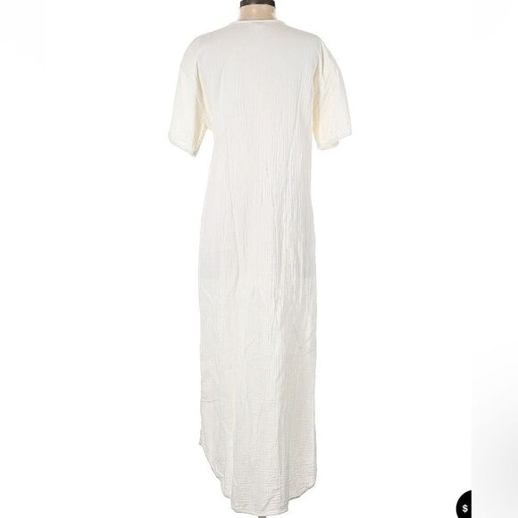 Sister Katie 100% Organic Cotton Button Front Maxi Marianne Dress Small - Picture 3 of 9